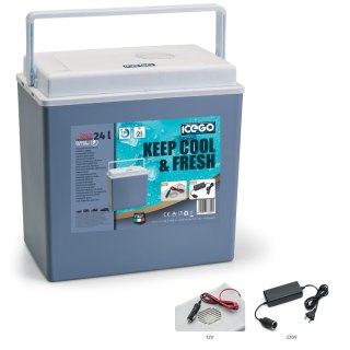 LODÓWKA SAMOCHODOWA TURYSTYCZNA 24L 12V 230V FRIGUS, PRZENOŚNA, KEMPING