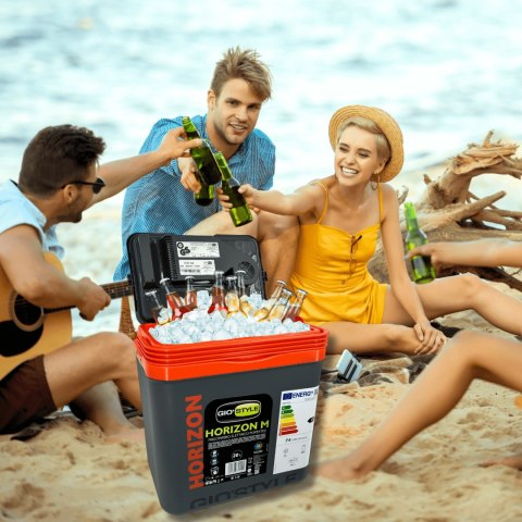 Lodówka turystyczna 20L KAMAI HORIZON, elektryczna 12/230V, kolor antracytowy z czerwonym akcentem Lodówka turystyczna 20L KAMAI HORIZON, elektryczna 12/230V, kolor antracytowy z czerwonym akcentem