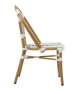 Krzesło CAFE PARIS białe rattan
