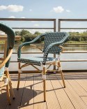 Krzesło CAFE MIRAMAR turkus / morski rattan