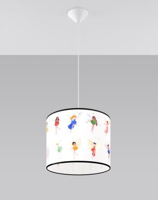 LAMPA WISZĄCA FANTASIE, DLA DZIECI, POKÓJ DZIECIĘCY, WRÓŻKI, E27, 30CM
