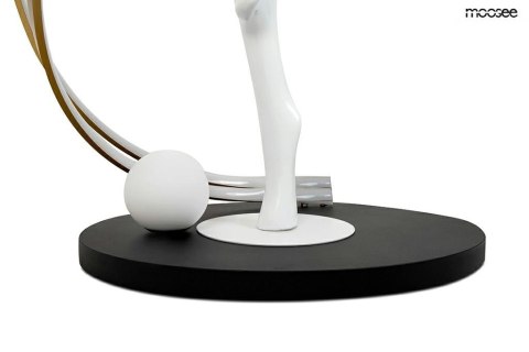 LAMPA PODŁOGOWA MOOSEE CHICERA, BIAŁA, DESIGNERSKA, KOBIETA, LED RGB, PILOT