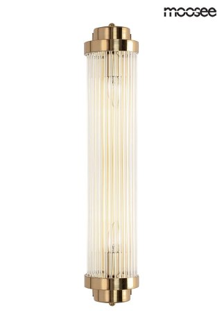 LAMPA ŚCIENNA SPLENDORE 60, KINKIET ZŁOTY, STAL, SZKŁO, GLAMOUR, MOOSEE
