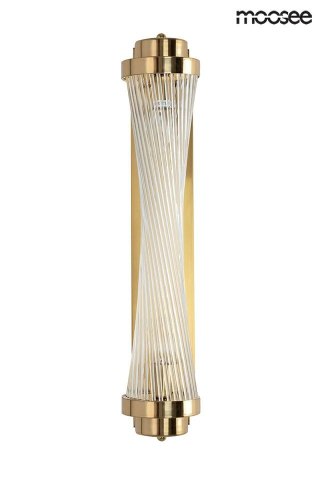 LAMPA ŚCIENNA SPLENDORE 60, KINKIET ZŁOTY, STAL, SZKŁO, GLAMOUR, MOOSEE