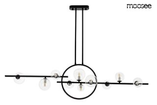 LAMPA WISZĄCA LUMINO MOOSEE, CZARNA, RING LED, NOWOCZESNA, LOFT, 120CM