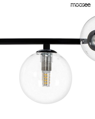 LAMPA WISZĄCA LUMINO MOOSEE, CZARNA, RING LED, NOWOCZESNA, LOFT, 120CM