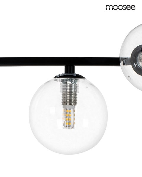 LAMPA WISZĄCA LUMINO MOOSEE, CZARNA, RING LED, NOWOCZESNA, LOFT, 120CM