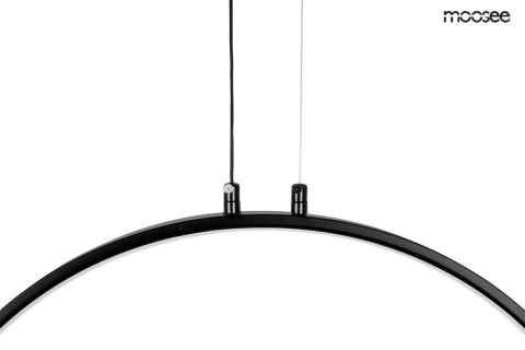 LAMPA WISZĄCA LUMINOS, CZARNA, LED, 6 RINGÓW, KASKADA, MOOSEE, NOWOCZESNA