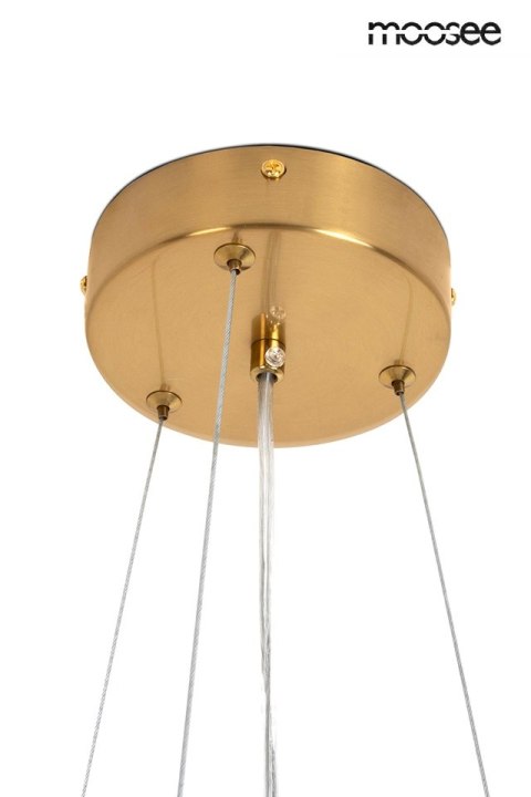 LAMPA WISZĄCA FIORINO 80 ZŁOTA, MOOSEE, ŻYRANDOL, CERAMICZNA, SALON, 8XG9