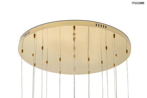 LAMPA WISZĄCA MOOSEE AURA, ZŁOTA, LED, NOWOCZESNA, DO SALONU, KASKADOWA