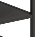 KWADRATOWY STOLIK KAWOWY LOFT, CZARNY, DĄB, METALOWY, INDUSTRIALNY