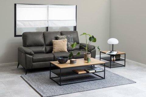 KWADRATOWY STOLIK KAWOWY LOFT, CZARNY, DĄB, METALOWY, INDUSTRIALNY KWADRATOWY STOLIK KAWOWY LOFT, CZARNY, DĄB, METALOWY, INDUSTRIALNY