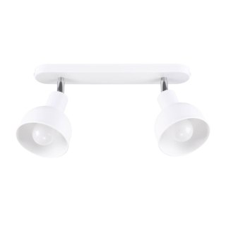 PLAFON LAMPA SUFITOWA BIAŁA MODERNA, LOFT, 2XE27, LED, REGULOWANA, METALOWA