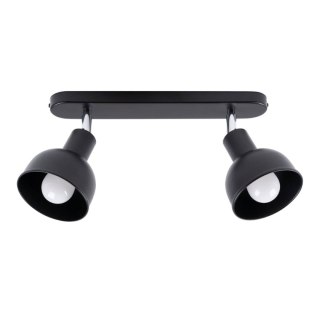 LAMPA SUFITOWA PLAFON PORTICO, CZARNA, LOFT, 2XE27, REGULOWANA, STAL