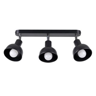 PLAFON LAMPA SUFITOWA CZARNA LOFT, PORTICO, ELBA, 3XE27, REGULOWANA, SALON