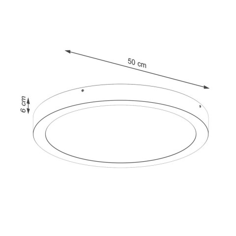 PLAFON SUFITOWY LED OKRĄGŁY LUMINA, BIAŁY, 50CM, 32W, NOWOCZESNY, SALON