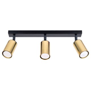 PLAFON LAMPA SUFITOWA LUMINA, CZARNY ZŁOTY, 3XGU10, NOWOCZESNA, DO SALONU