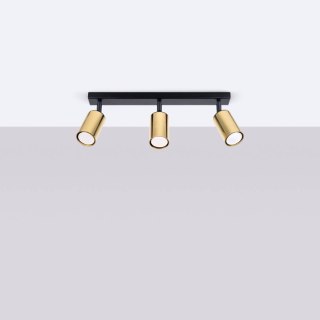 PLAFON LAMPA SUFITOWA LUMINA, CZARNY ZŁOTY, 3XGU10, NOWOCZESNA, DO SALONU