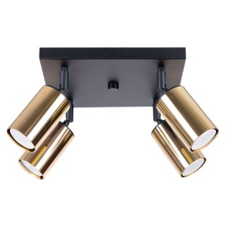 PLAFON LAMPA SUFITOWA LUMINA CZARNY ZŁOTY, 4XGU10, NOWOCZESNA, METAL
