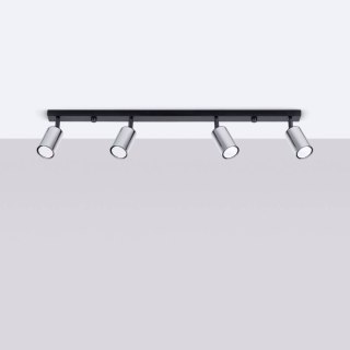 PLAFON, LAMPA SUFITOWA LUMINA, 4XGU10, CZARNY, CHROM, NOWOCZESNA, LED, 82CM