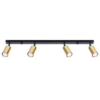 PLAFON SUFITOWY LUMINA CZARNY ZŁOTY, 4XGU10, NOWOCZESNY, SALON, LOFT, LED