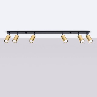 PLAFON LAMPA SUFITOWA LUMINA, CZARNY ZŁOTY, 6XGU10, NOWOCZESNA, DO SALONU