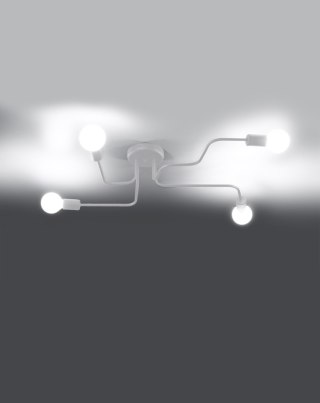 ŻYRANDOL LAMPA SUFITOWA AETHEL BIAŁY, LOFT, INDUSTRIALNY, 4XE27, SALON