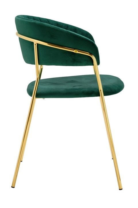 TAPICEROWANE ZIELONE KRZESŁO GLAMOUR - VERONA, WELUROWE, DO SALONU, ZŁOTE TAPICEROWANE ZIELONE KRZESŁO GLAMOUR - VERONA, WELUROWE, DO SALONU, ZŁOTE