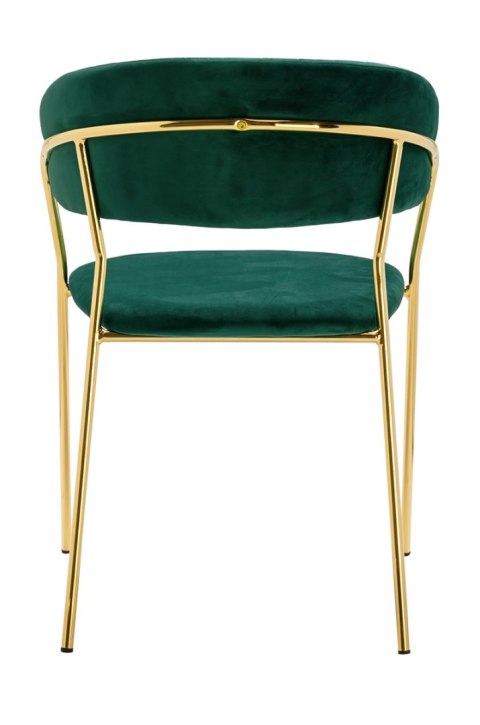 TAPICEROWANE ZIELONE KRZESŁO GLAMOUR - VERONA, WELUROWE, DO SALONU, ZŁOTE TAPICEROWANE ZIELONE KRZESŁO GLAMOUR - VERONA, WELUROWE, DO SALONU, ZŁOTE