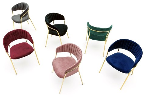 TAPICEROWANE ZIELONE KRZESŁO GLAMOUR - VERONA, WELUROWE, DO SALONU, ZŁOTE TAPICEROWANE ZIELONE KRZESŁO GLAMOUR - VERONA, WELUROWE, DO SALONU, ZŁOTE