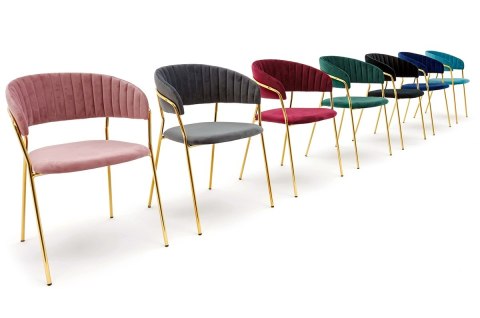 TAPICEROWANE ZIELONE KRZESŁO GLAMOUR - VERONA, WELUROWE, DO SALONU, ZŁOTE TAPICEROWANE ZIELONE KRZESŁO GLAMOUR - VERONA, WELUROWE, DO SALONU, ZŁOTE