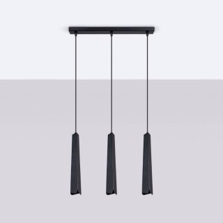 LAMPA WISZĄCA AURELIA CZARNA, 3xG9, LED, TUBA, NOWOCZESNA, LOFT, DO SALONU