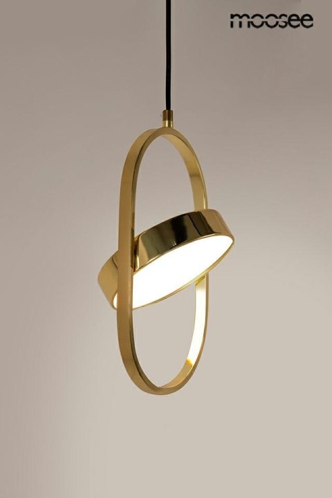LAMPA WISZĄCA LUMINOS SPINNER 19, ZŁOTA, LED, OBROTOWA, NOWOCZESNA, MOOSEE