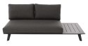 EKSKLUZYWNA SZARA SOFA OGRODOWA 2 OSOBOWA - BART, ZE STOLIKIEM BOCZNYM, 195 CM