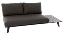 EKSKLUZYWNA SZARA SOFA OGRODOWA 2 OSOBOWA - BART, ZE STOLIKIEM BOCZNYM, 195 CM