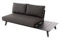 EKSKLUZYWNA SZARA SOFA OGRODOWA 2 OSOBOWA - BART, ZE STOLIKIEM BOCZNYM, 195 CM