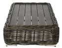 EKSKLUZYWNY STOLIK OGRODOWY MAJE GREY, NA TARAS, BALKON, TECHNORATTAN 130 CM