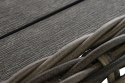 EKSKLUZYWNY STOLIK OGRODOWY MAJE GREY, NA TARAS, BALKON, TECHNORATTAN 130 CM