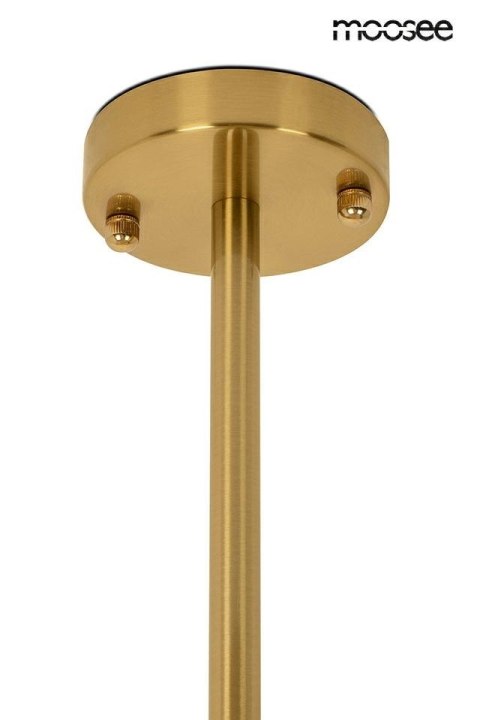 LAMPA WISZĄCA MOOSEE AUREOLA, ZŁOTA, SZKLANE KLOSZE, GLAMOUR, DO SALONU