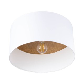 PLAFON LAMPA SUFITOWA LUMINA, BIAŁA, DREWNO, E27, SKANDYNAWSKA, DO SALONU