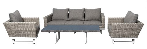EKSKLUZYWNY ZESTAW OGRODOWY ABA, SOFA, 2 FOTELE, STOLIK, TECHNORATTAN, NA TARAS EKSKLUZYWNY ZESTAW OGRODOWY ABA, SOFA, 2 FOTELE, STOLIK, TECHNORATTAN, NA TARAS