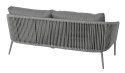 SZARY ZESTAW MEBLI OGRODOWYCH - SERENITY, SOFA, FOTELE, STOLIKI, EKSKLUZYWNY, TKANINA