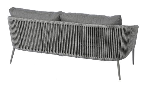 SZARY ZESTAW MEBLI OGRODOWYCH - SERENITY, SOFA, FOTELE, STOLIKI, EKSKLUZYWNY, TKANINA SZARY ZESTAW MEBLI OGRODOWYCH - SERENITY, SOFA, FOTELE, STOLIKI, EKSKLUZYWNY, TKANINA