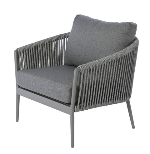 SZARY ZESTAW MEBLI OGRODOWYCH - SERENITY, SOFA, FOTELE, STOLIKI, EKSKLUZYWNY, TKANINA SZARY ZESTAW MEBLI OGRODOWYCH - SERENITY, SOFA, FOTELE, STOLIKI, EKSKLUZYWNY, TKANINA