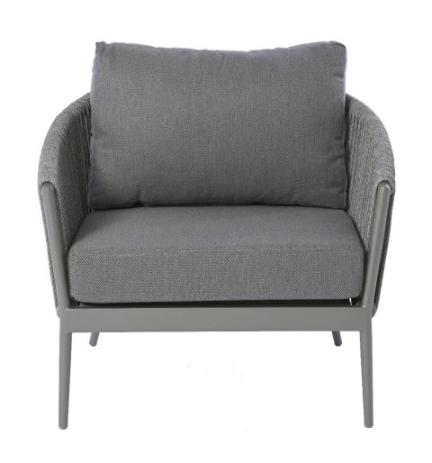 SZARY ZESTAW MEBLI OGRODOWYCH - SERENITY, SOFA, FOTELE, STOLIKI, EKSKLUZYWNY, TKANINA SZARY ZESTAW MEBLI OGRODOWYCH - SERENITY, SOFA, FOTELE, STOLIKI, EKSKLUZYWNY, TKANINA