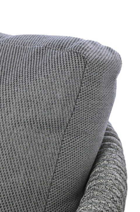 SZARY ZESTAW MEBLI OGRODOWYCH - SERENITY, SOFA, FOTELE, STOLIKI, EKSKLUZYWNY, TKANINA SZARY ZESTAW MEBLI OGRODOWYCH - SERENITY, SOFA, FOTELE, STOLIKI, EKSKLUZYWNY, TKANINA