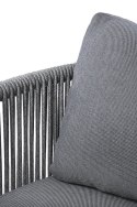 SZARY ZESTAW MEBLI OGRODOWYCH - SERENITY, SOFA, FOTELE, STOLIKI, EKSKLUZYWNY, TKANINA