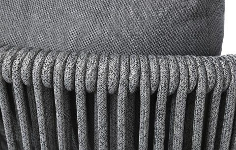 SZARY ZESTAW MEBLI OGRODOWYCH - SERENITY, SOFA, FOTELE, STOLIKI, EKSKLUZYWNY, TKANINA SZARY ZESTAW MEBLI OGRODOWYCH - SERENITY, SOFA, FOTELE, STOLIKI, EKSKLUZYWNY, TKANINA