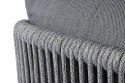 SZARY ZESTAW MEBLI OGRODOWYCH - SERENITY, SOFA, FOTELE, STOLIKI, EKSKLUZYWNY, TKANINA