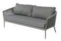 SZARY ZESTAW MEBLI OGRODOWYCH - SERENITY, SOFA, FOTELE, STOLIKI, EKSKLUZYWNY, TKANINA